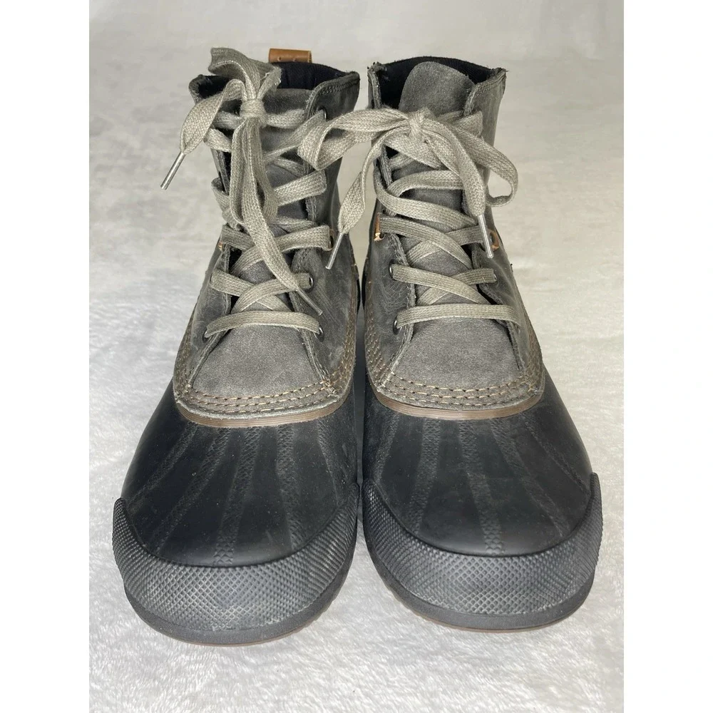 Sorel Men's Size 10 Green Black Ankeny Waterproof Duck Boots NM2101-326